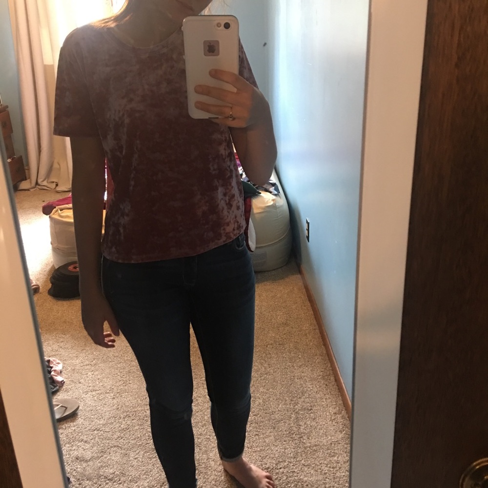 NWOT Pink Velvet top